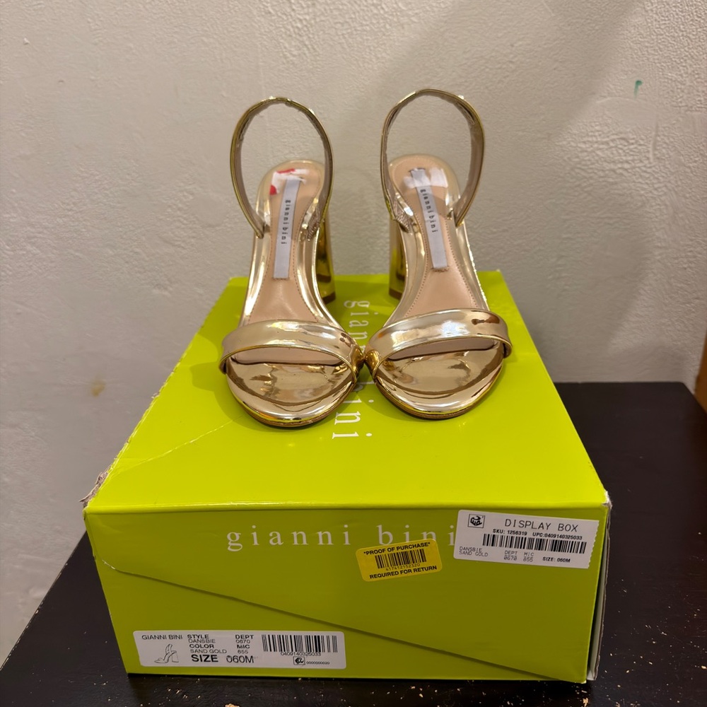 Gianni Bini Shimmering Gold Heels